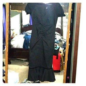 Pinstripe mermaid dress